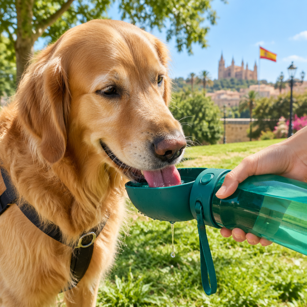 Botella con Cuenco para Perros – Foto de Estilo de Vida